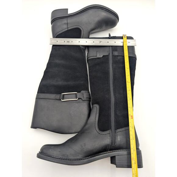 Clarks Maye Carly Tall Riding Boots Round Toe Women's Black Size US7.5M EU38 - Picture 6 of 15
